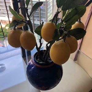Blue Vase with Lemons